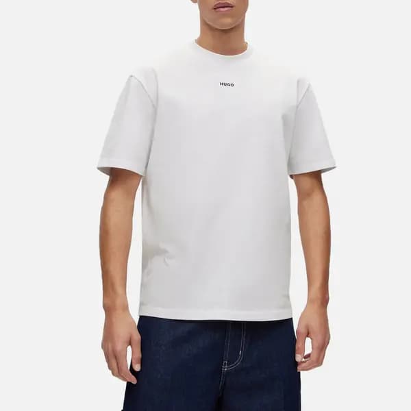 Image of HUGO Dapolino Small Chest Logo Cotton-Jersey T-Shirt - L