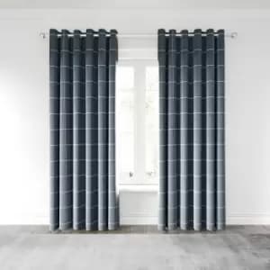 Image of Helena Springfield Harper Lined Curtains 66" x 90", Navy