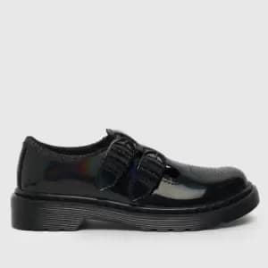 Image of Dr Martens Black 8065 Rainbow Girls Junior Shoes