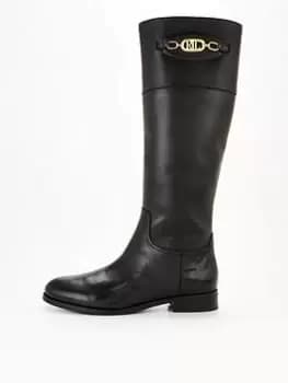 Image of Lauren by Ralph Lauren Breana Boots Tall Boot, Black, Size Us 5 = UK 3, Women