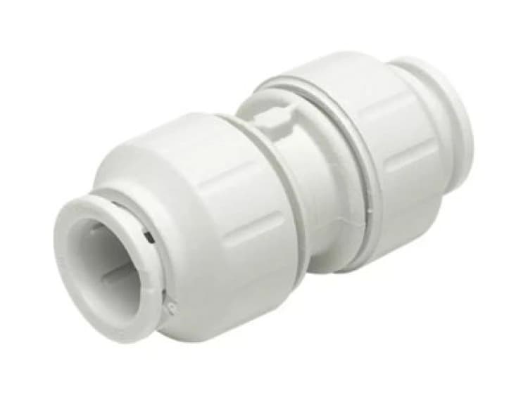 Image of John Guest Straight Connector 15mm (Pack Of 2) White