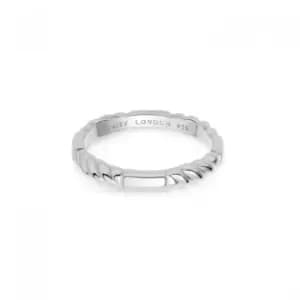 Image of Stacked Rope 18ct Sterling Silver Ring SRB9009_SLV