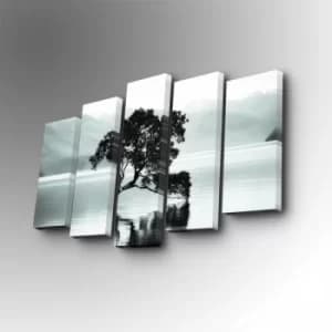 Image of 5PUC-155 Multicolor Decorative Canvas Painting (5 Pieces)