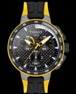 Image of Tissot T-Race Cycling Tour De France 2020 Black Dial Silicone Strap Mens Watch T111.417.37.201.00 T111.417.37.201.00