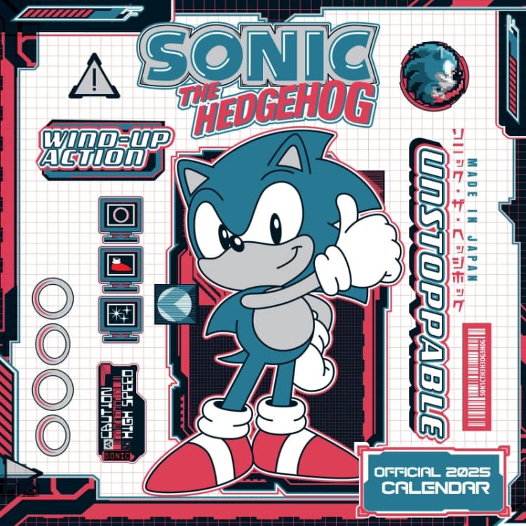 Image of Sonic the Hedgehog Sonic the Hedgehog Official 2025 Calendar - Multi Multi One Size