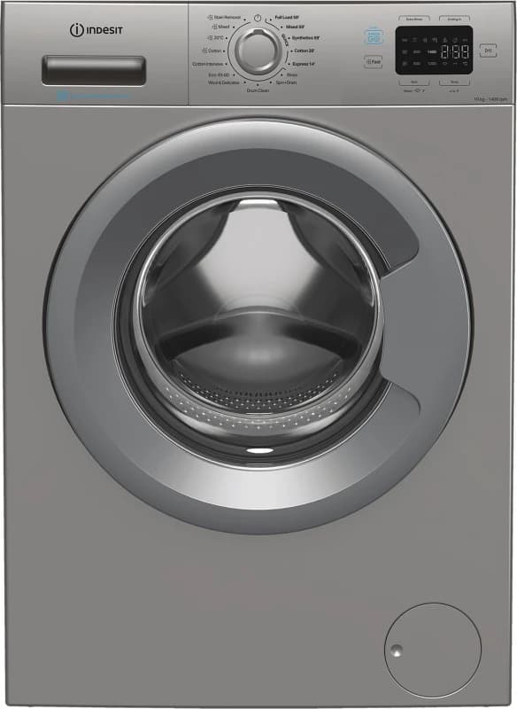 Image of Indesit Push&Go IP 1046S PUSH&GO UK 10KG Washing Machine with 1400 rpm - Silver - A Rated