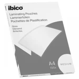 Image of Ibico Basics A4 Gloss Laminating Pouches Medium - Pack of 100