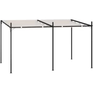 Image of Vidaxl - Gazebo with Retractable Roof 400x300x233cm Cream Cream