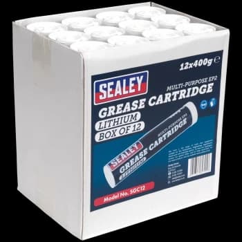 Image of Sealey SGC12 Lithium Grease Cartridges Pack of 12