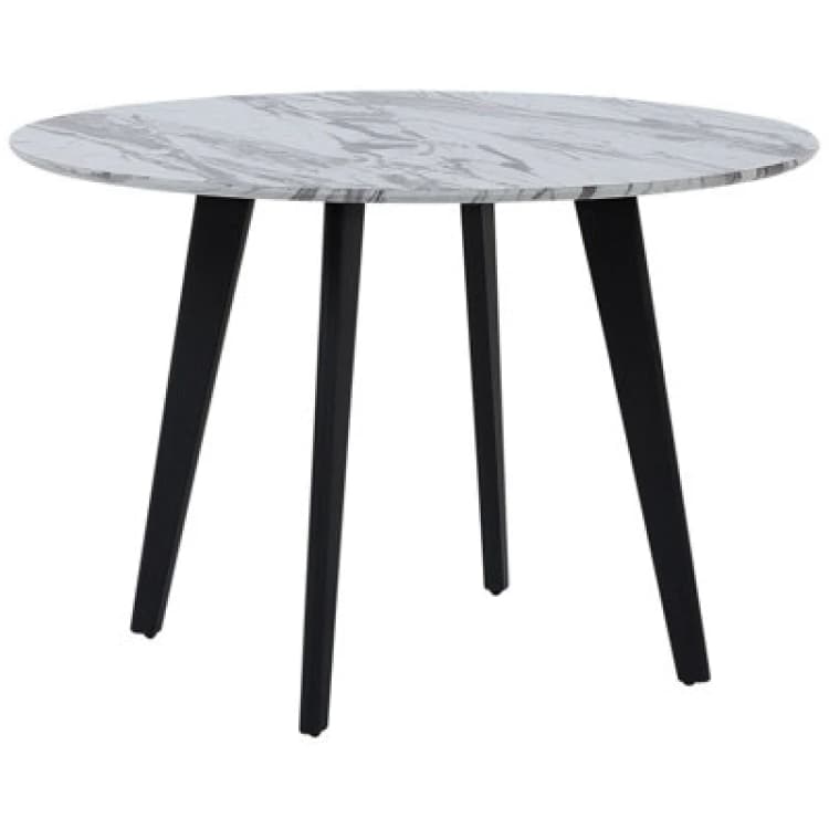 Image of Beliani Dining Table Mosby White Marble 110 Cm 110 Cm