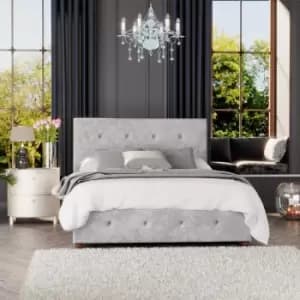 Image of Laurence Llewelyn-Bowen Laurence Llewelyn Bowen Hesper Ottoman Storage Bed Mirazzi Velvet Silver Double