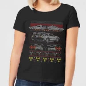 Image of Back To The Future Back In Time for Christmas Womens T-Shirt - Black - XXL