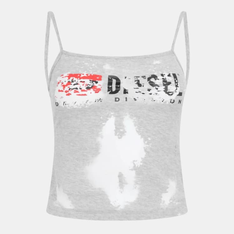 Image of Diesel Womens Hoper Devo Tank Vest Grey female 8