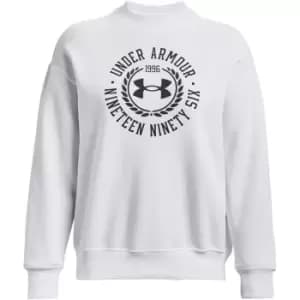 Image of Under Armour Rival Crest Crew Sweatshirt Womens - White