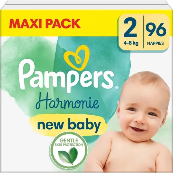 Image of Pampers Harmonie Size 2 96 Nappies