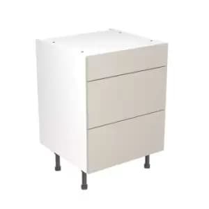 Image of KitchenKIT Slab 60cm 3-Drawer Unit - Matt Light Grey
