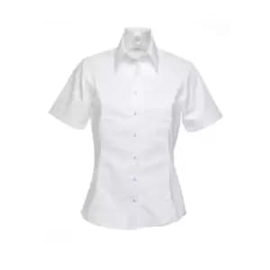Image of Kustom Kit Womens/Ladies Short Sleeve Business/Work Shirt (10) (White)
