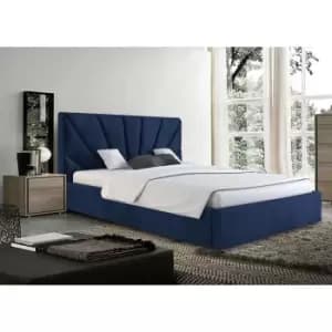 Image of Hamini Bed King Plush Velvet Blue