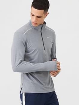 Image of Nike Half Zip Running Top - Grey Size M Men