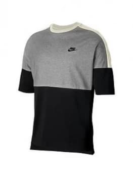 Image of Nike Short Sleeve Jersey Top - Grey/White
