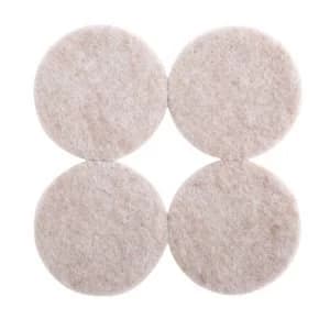 Image of BQ Cream Felt Self Adhesive Pad Protector Dia38mm Pack of 4