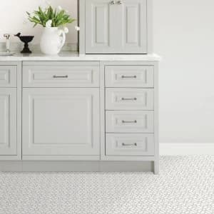 Image of Floorpops Lattice Self Adhesive Floor Tiles White