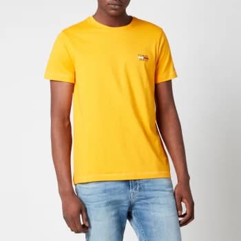 Image of Tommy Jeans Mens Chest Logo T-Shirt - Florida Orange - S