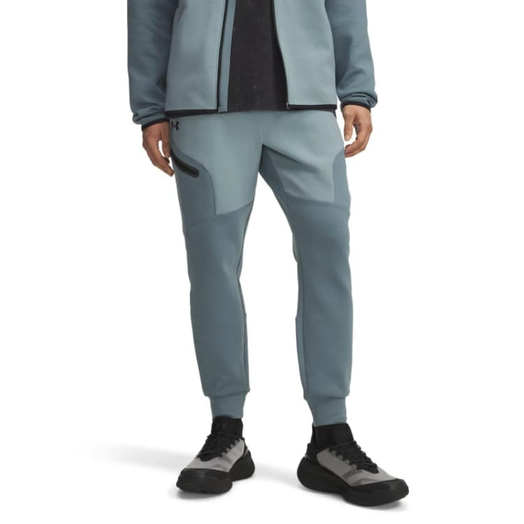 Image of Under Armour Mens Unstoppable Closed Hem Fleece Joggers Closed Hem Fleece Jogging Bottoms S Blue 48706118350