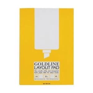 Image of Goldline A4 Layout Pad Bank Paper 50g/m2 80 Sheets Pack of 5