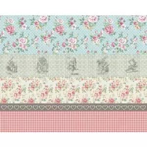 Image of Origin Murals Alice In Wonderland Cottagecore Patterns Multi Wall Mural - 3.5 x 2.8m