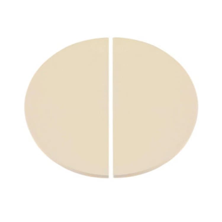 Image of Dellonda Kamado Half-Moon Ceramic Heat Deflector Plates 15" - Set Of 2 - Dg185
