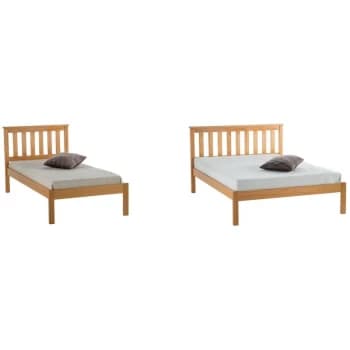 Image of Birlea - Denver Natural Solid Pine Wood Low Foot End Bed Frame 3ft Single 90 cm