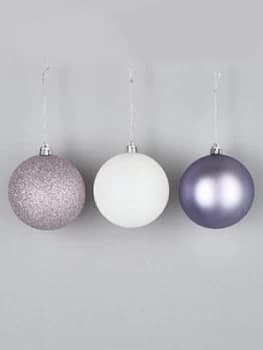 Image of Festive Pack Of 24 Pastel Christmas Tree Baubles