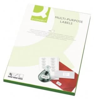 Image of Q Connect Multi Lab 63.5x38 Pk100 White