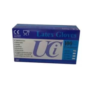 Image of Unisex Adults Gloves Latex Examination Pack Of 100 (Large) (May Vary)