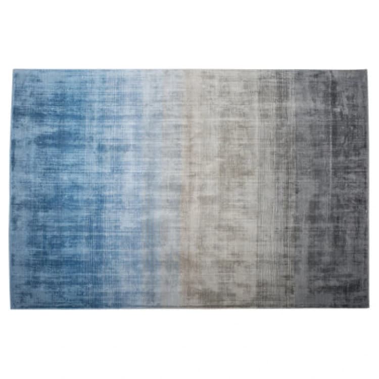 Image of Beliani Rug Ercis Blue 140 X 200 Cm Viscose