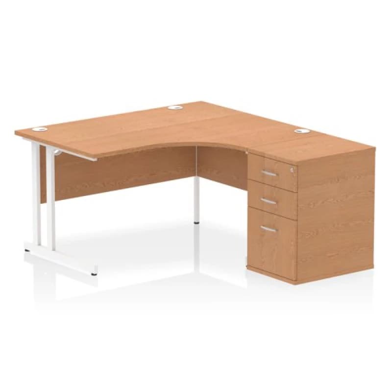 Image of Dynamic Office Solutions Impulse 1400mm Cantilever Right Crescent Desk Workstation I004260