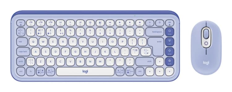 Image of Logitech Pop Icon Combo Wireless Keyboard & Mouse Set - Lilac 5099206127821