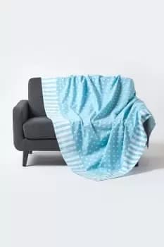 Image of Cotton Stars and Stripes Decorative Sofa Throw