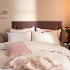 Image of Katie Piper Confidence Fringed Single Duvet Cover Set, Grapefruit
