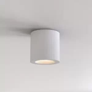 Image of Kos Round Surface Mounted Downlight Matt White IP65, GU10