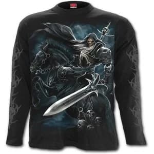 Image of Grim Rider Mens Large Long Sleeve T-Shirt - Black