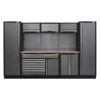 Image of Superline Pro 3.24m Storage System - Pressed Wood Worktop