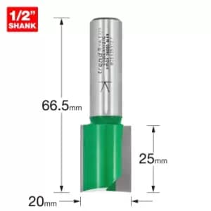 Image of Trend CRAFTPRO Two Flute Straight Router Cutter 20mm 25mm 1/2"