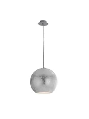 Image of VANITY Dome Pendant Ceiling Light Silver 30x29cm