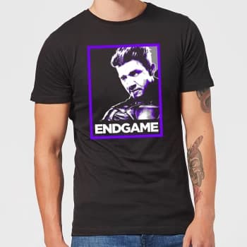 Image of Avengers Endgame Hawkeye Poster Mens T-Shirt - Black - 3XL