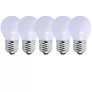 Image of Harper Living 3 Watts E27 LED Bulb Opal Golf Ball Cool White Dimmable, Pack of 5