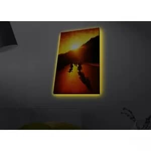 Image of 4570MDACT-054 Multicolor Decorative LED Lighted Canvas Painting