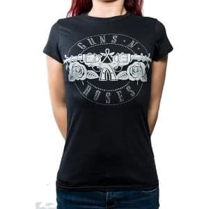 Image of Guns N' Roses - Circle Logo Womens Large T-Shirt - Black