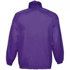 Image of SOLS Unisex Surf Windbreaker Lightweight Jacket (S) (Dark Purple)